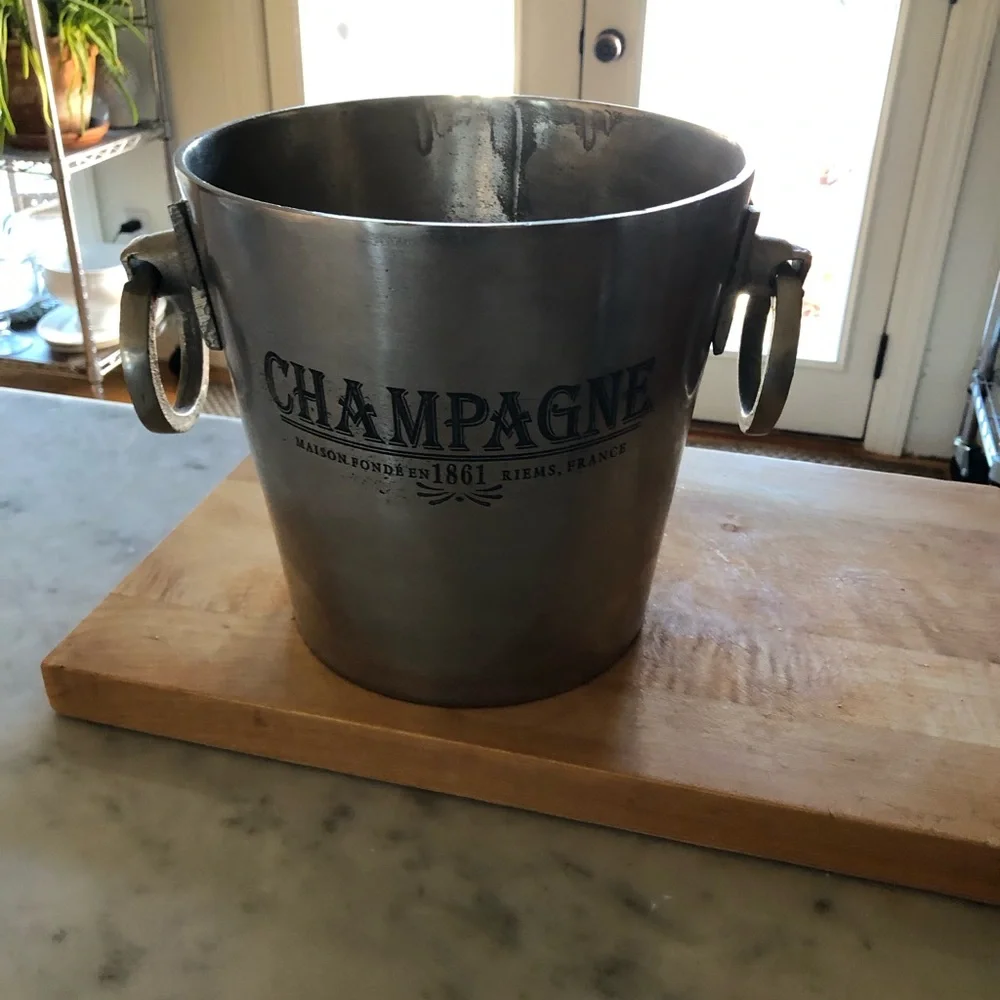 Vintage-Style Silver Champagne Bucket